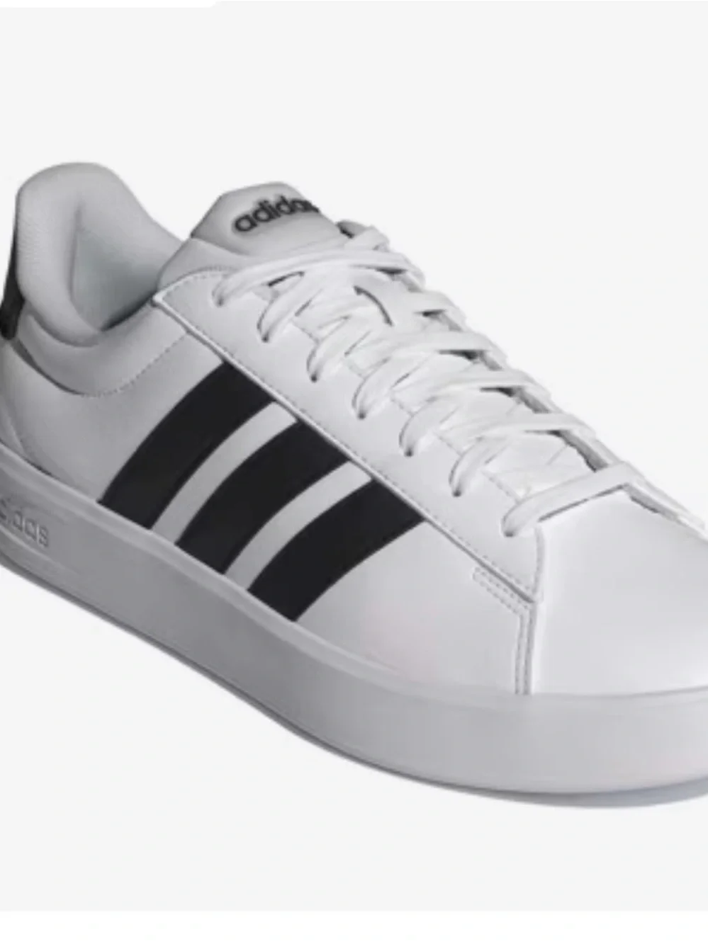 adidas Grand Court 3.0White Sneaker with Black Three Stripes